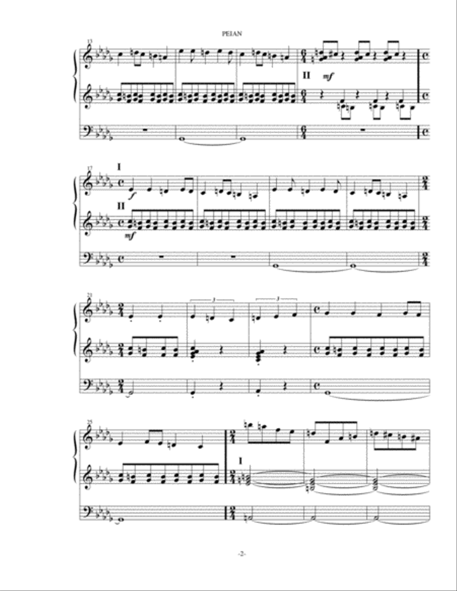 Ancient Processional #7 Paean Organ Solo scores gallery preview page 2