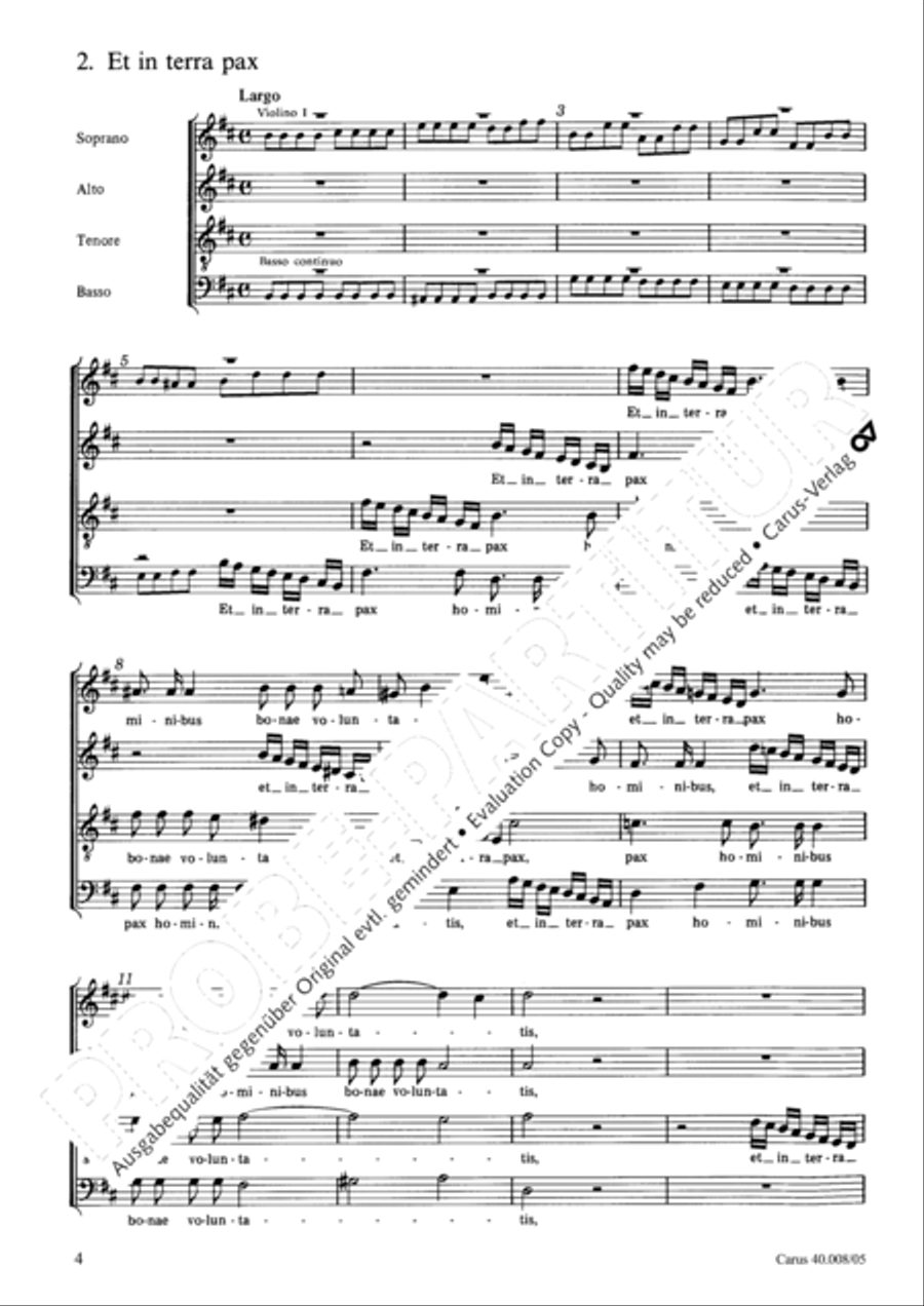 Introduzione e Gloria 4-Part scores gallery preview page 5