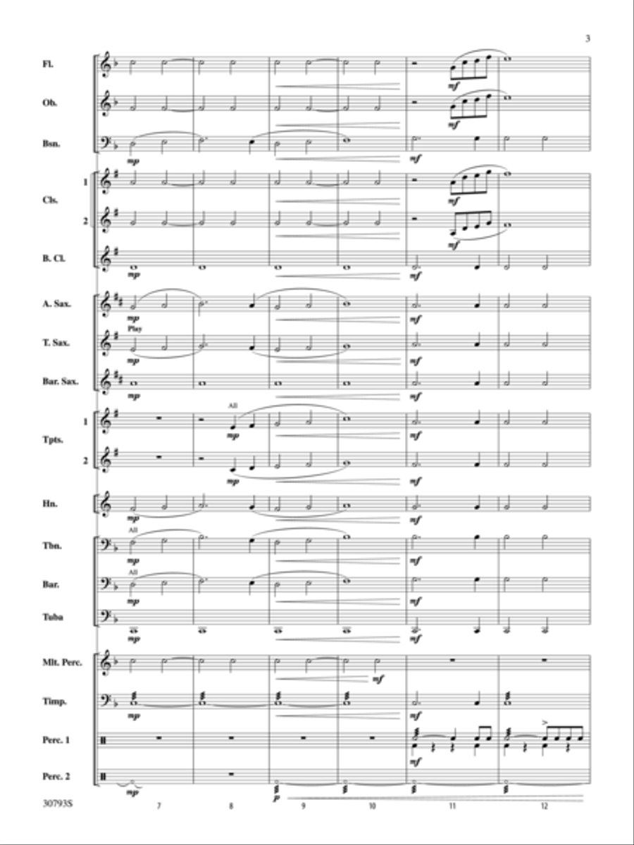 Kingdom Hearts Theme (Hikari) Concert Band scores gallery preview page 3