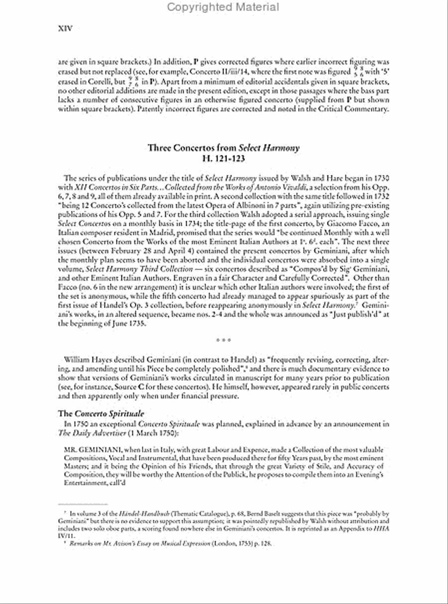 6 Concertos after Corelli Opp. 1 & 3 (H. 126-131) - 3 Concertos from ‘Select Harmony’ (H. 121-123) - 2 Unison Concertos (H. 124-125). Critical Edition Unison Choir scores gallery preview page 18