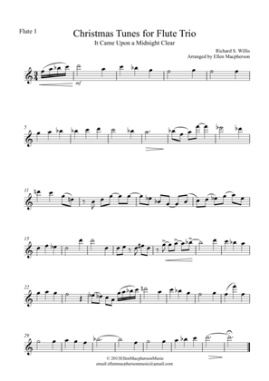 Christmas Tunes for Jazz Flute Trio - SET OF PARTS & SCORE