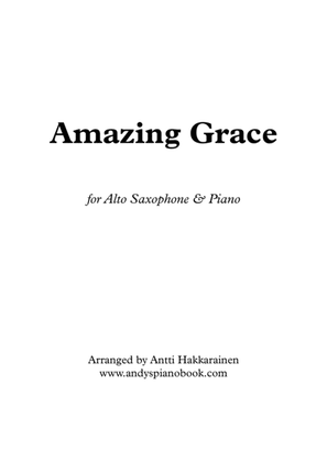 Book cover for Amazing Grace - Alto Saxophone & Piano