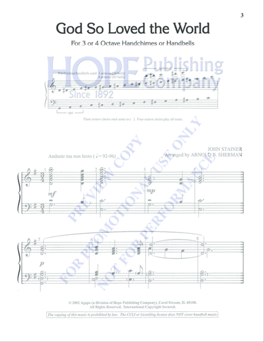 God So Loved the World 4-Octaves scores gallery preview page 3