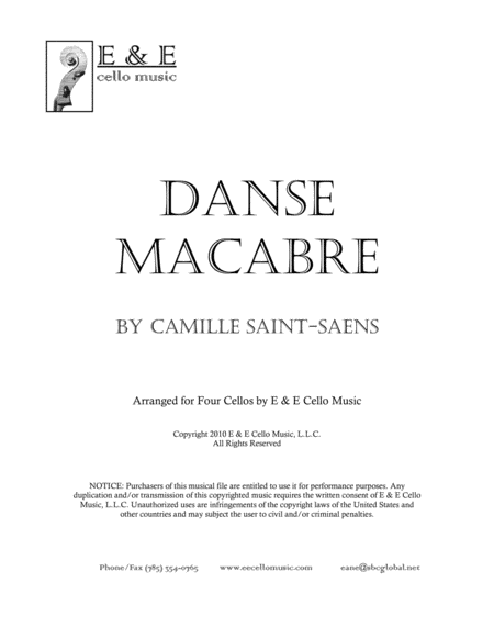 Danse Macabre (Cello Quartet)