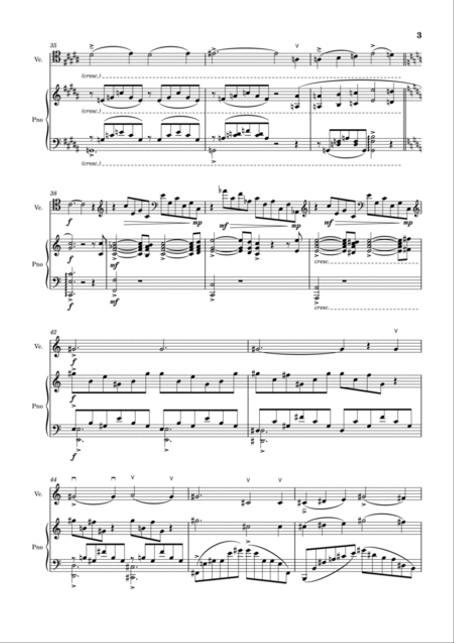 Liebestraum Nº3 - cello and piano in A-flat major Chamber Music scores gallery preview page 4