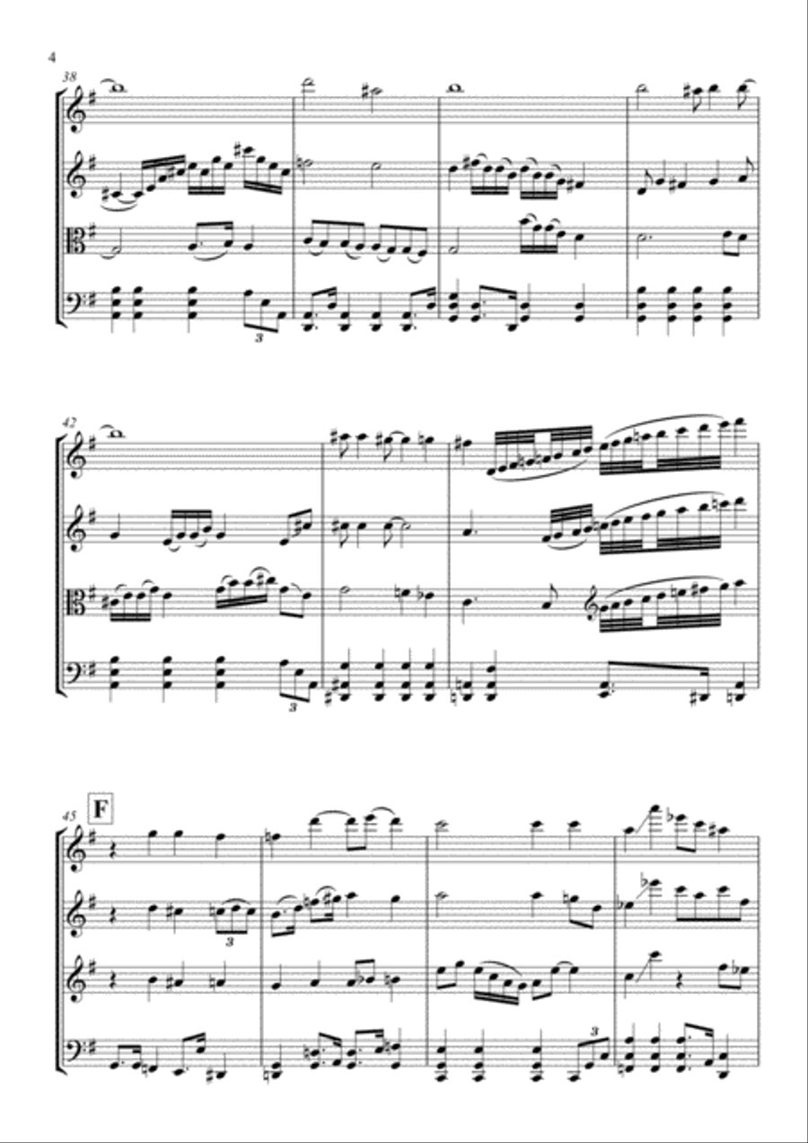 Mood Indigo String Quartet scores gallery preview page 6