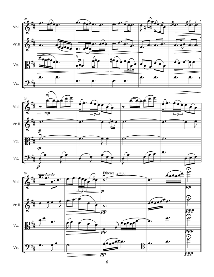 Cherry Wine String Quartet scores gallery preview page 6