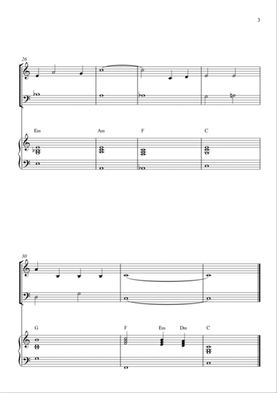 White Christmas Piano Trio scores gallery preview page 3