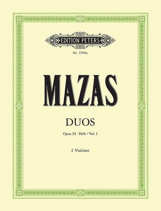 Book cover for 6 Duos Op. 39 for 2 Violins