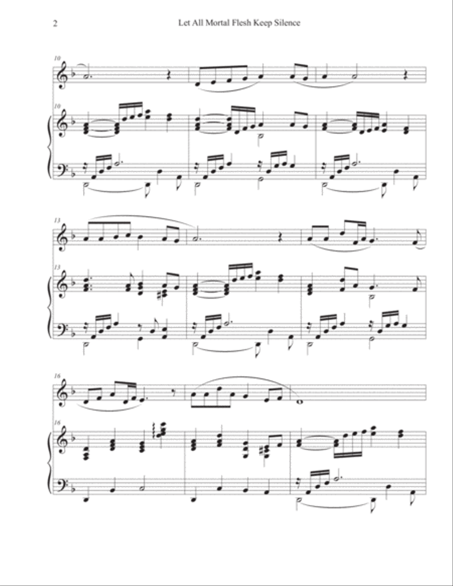 Let All Mortal Flesh Keep Silence (Oboe-Piano) Piano scores gallery preview page 2
