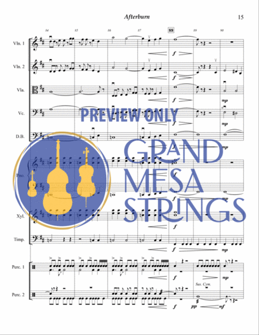 Afterburn for Strings & Percussion String Orchestra scores gallery preview page 16