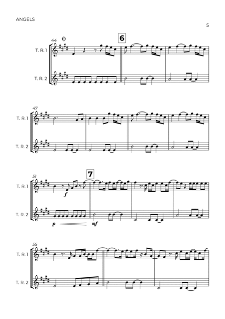 Angels Woodwind Duet scores gallery preview page 5