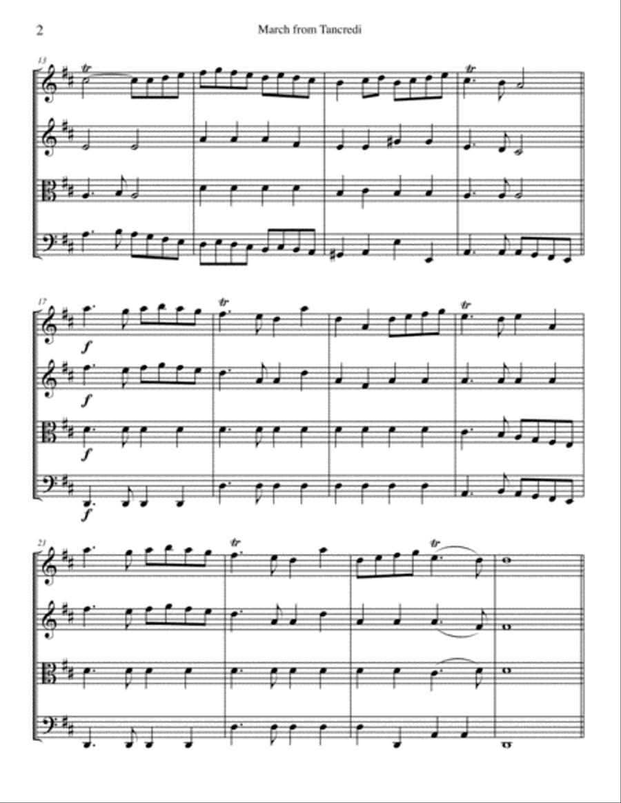 March from Tancredi March from Tancredi Set of Parts scores gallery preview page 3