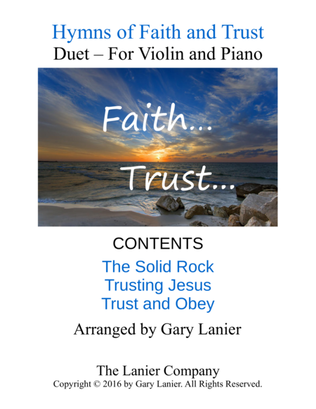Book cover for Gary Lanier: Hymns of Faith and Trust (Duets for Violin & Piano)