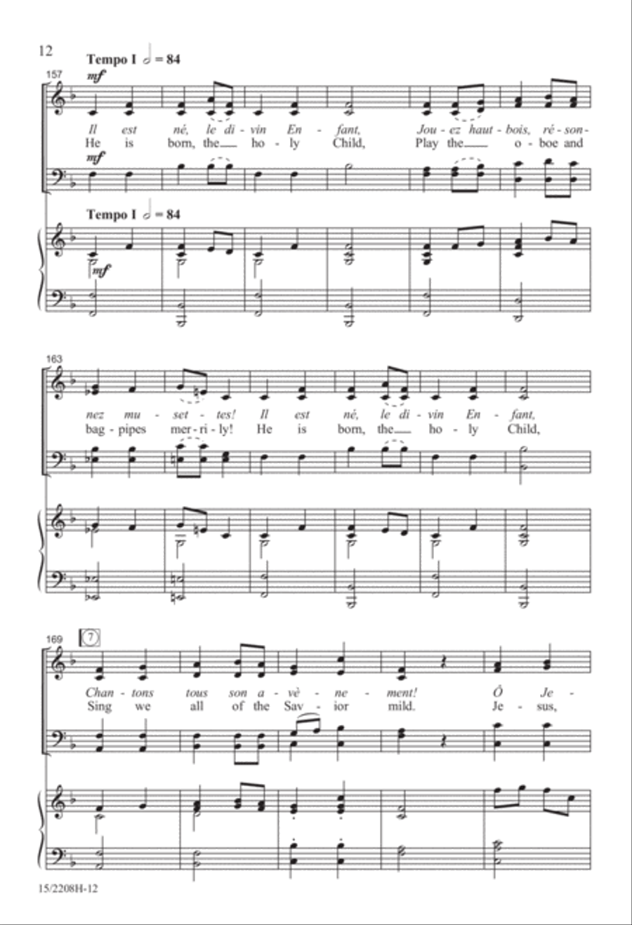 Il Est Né (He Is Born) 4-Part scores gallery preview page 12