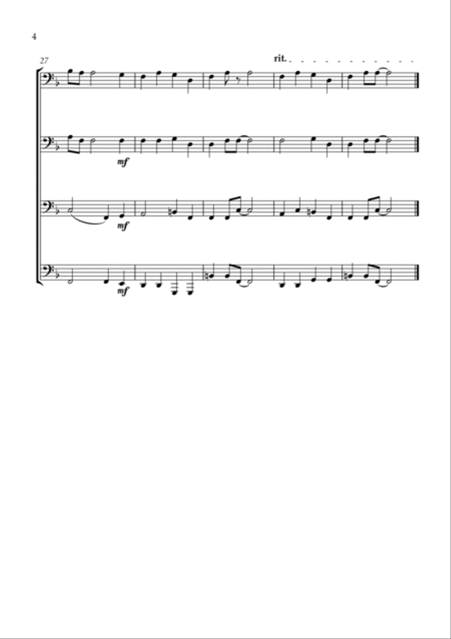 Yesterday Yesterday Brass Quartet scores gallery preview page 4