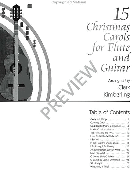 Fifteen Christmas Carols for Flute and Guitar
