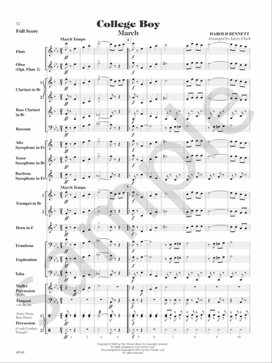 The New Bennett Band Book Concert Band scores gallery preview page 11