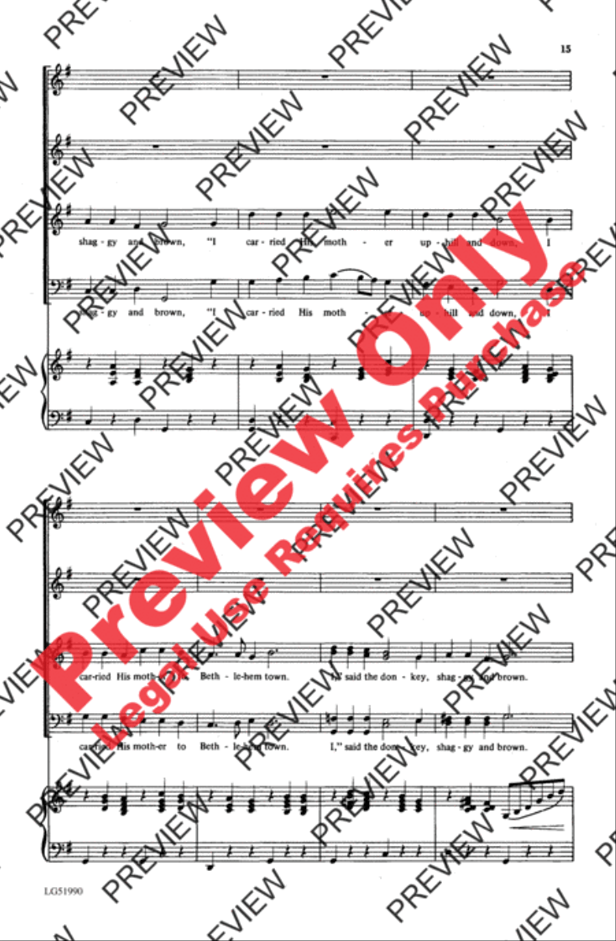 Carol Cantata Carol Cantata 4-Part scores gallery preview page 15