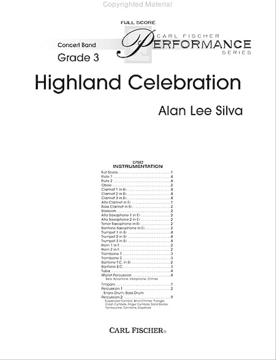 Highland Celebration Concert Band scores gallery preview page 2