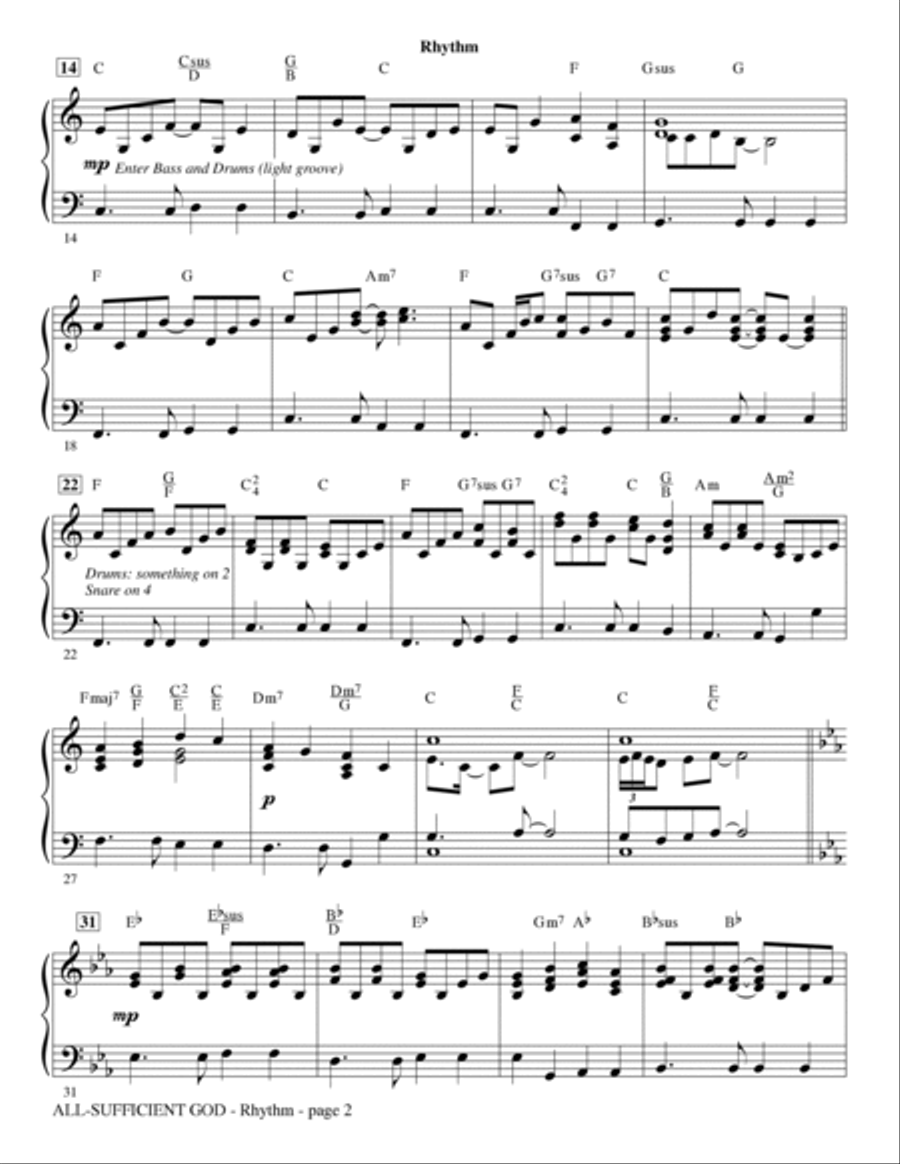 All-Sufficient God - Rhythm Choir scores gallery preview page 2
