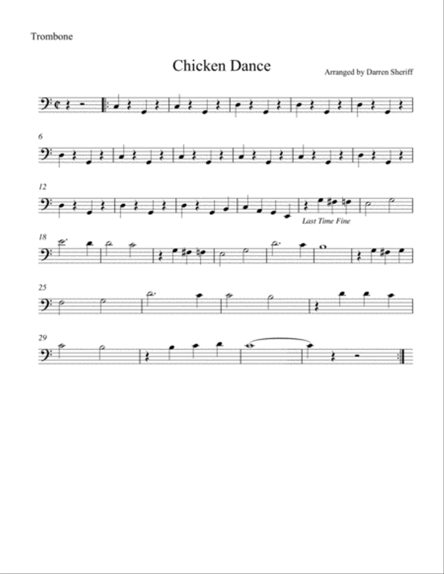 The Chicken Dance Brass Ensemble scores gallery preview page 2