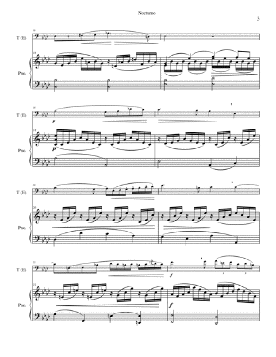 Nocturno, Op. 7 Brass Duet scores gallery preview page 3