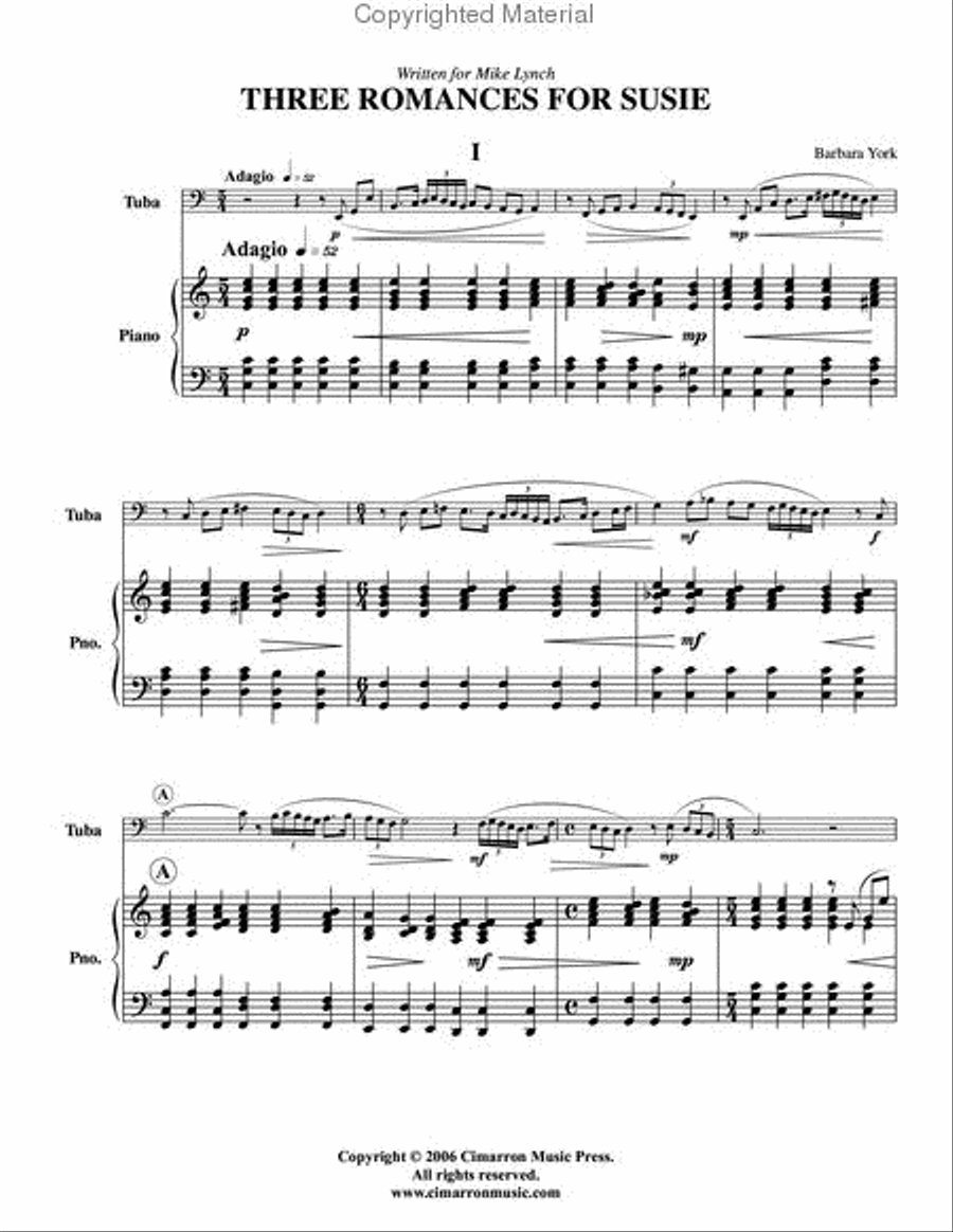 Three Romances for Susie Tuba scores gallery preview page 2