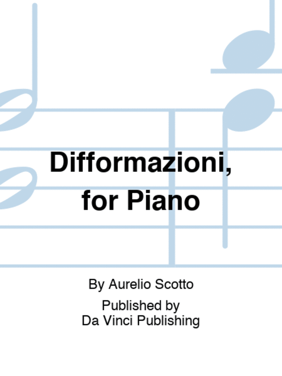 Difformazioni, for Piano