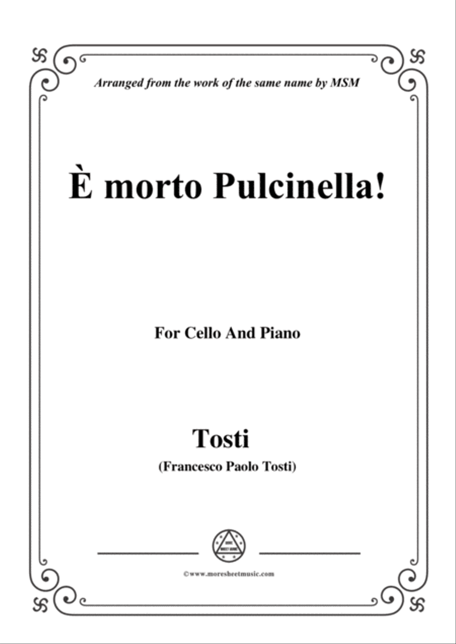 Tosti-È morto Pulcinella!, for Cello and Piano Piano scores gallery preview page 1