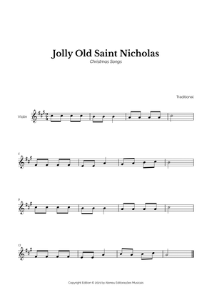 Book cover for Jolly Old Saint Nicholas for Easy Violin Solo
