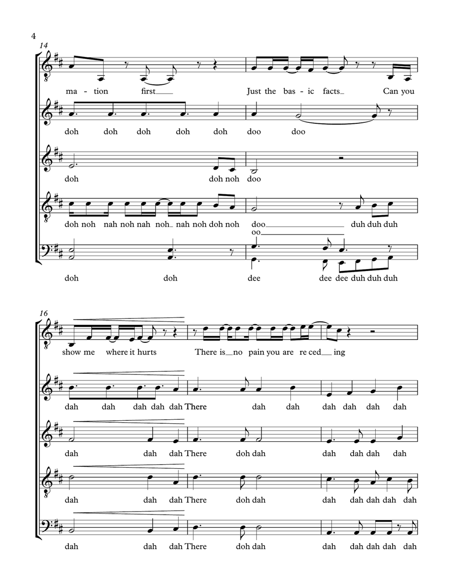 Comfortably Numb 4-Part scores gallery preview page 4