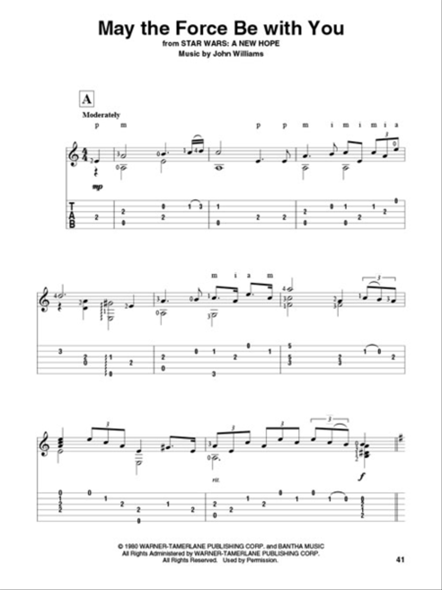 Star Wars for Classical Guitar Acoustic Guitar scores gallery preview page 5
