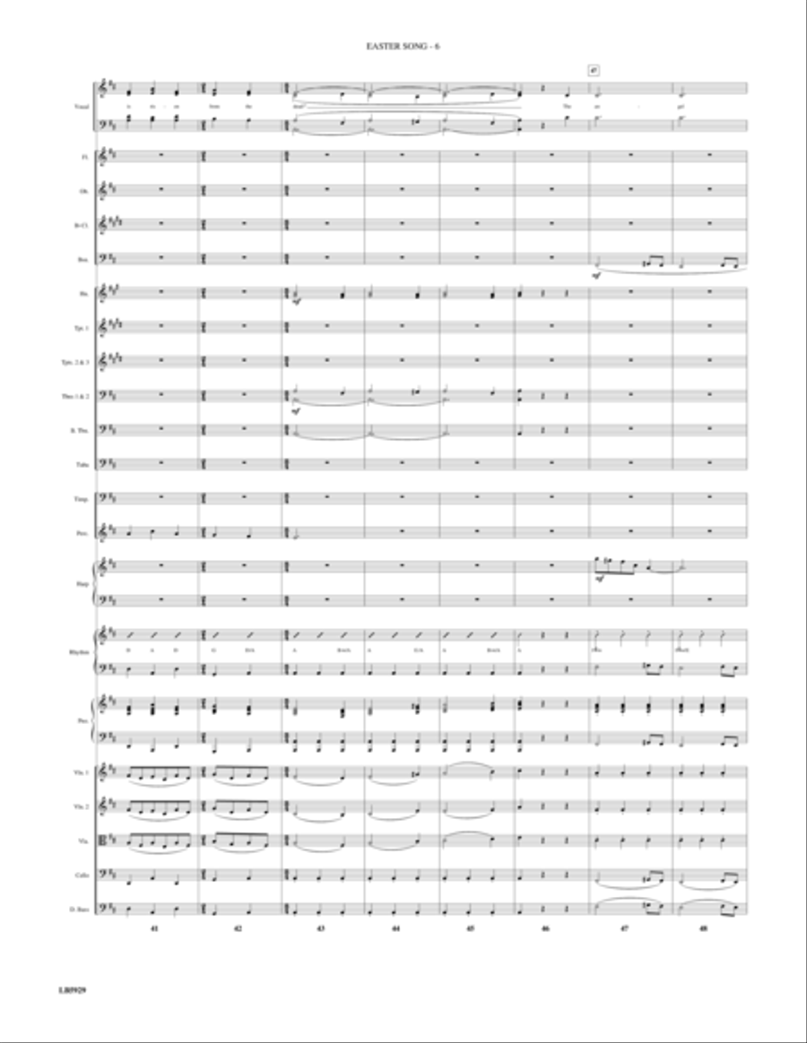 Easter Song - Score Choir scores gallery preview page 6