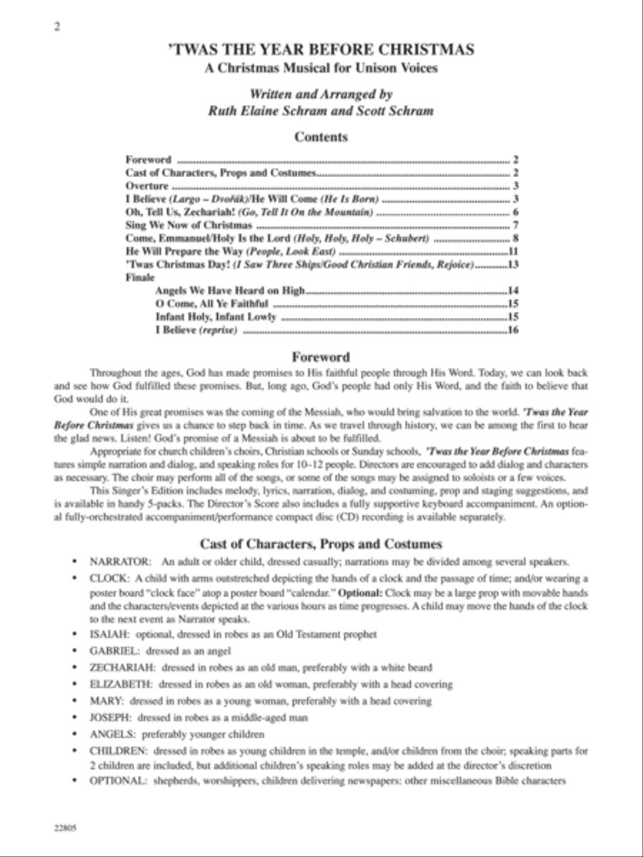 'Twas the Year Before Christmas (Accompaniment/Performance CD) Choir scores gallery preview page 2