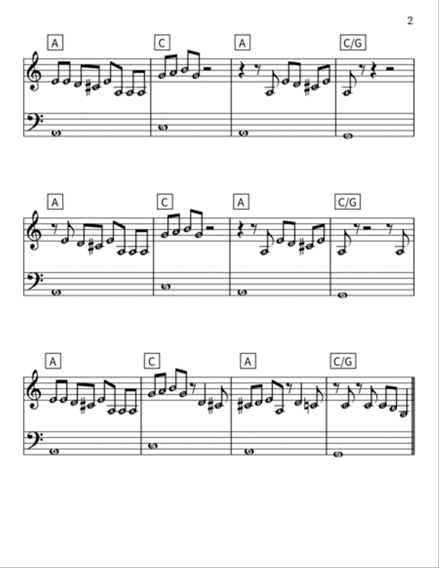 Head Over Heels Head Over Heels Easy Piano scores gallery preview page 2