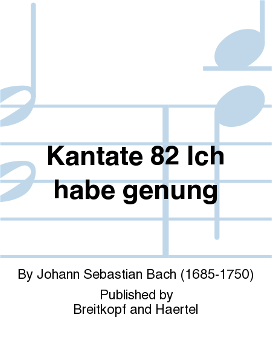 Cantata BWV 82 “It is enough” Orchestra scores gallery preview page 1