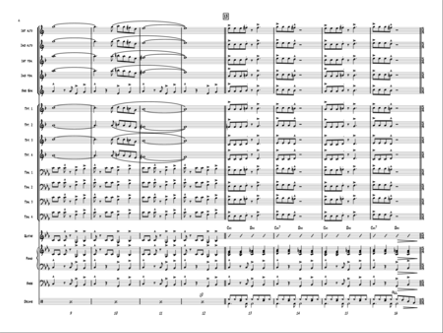 Carol of the Bells Jazz Ensemble scores gallery preview page 3
