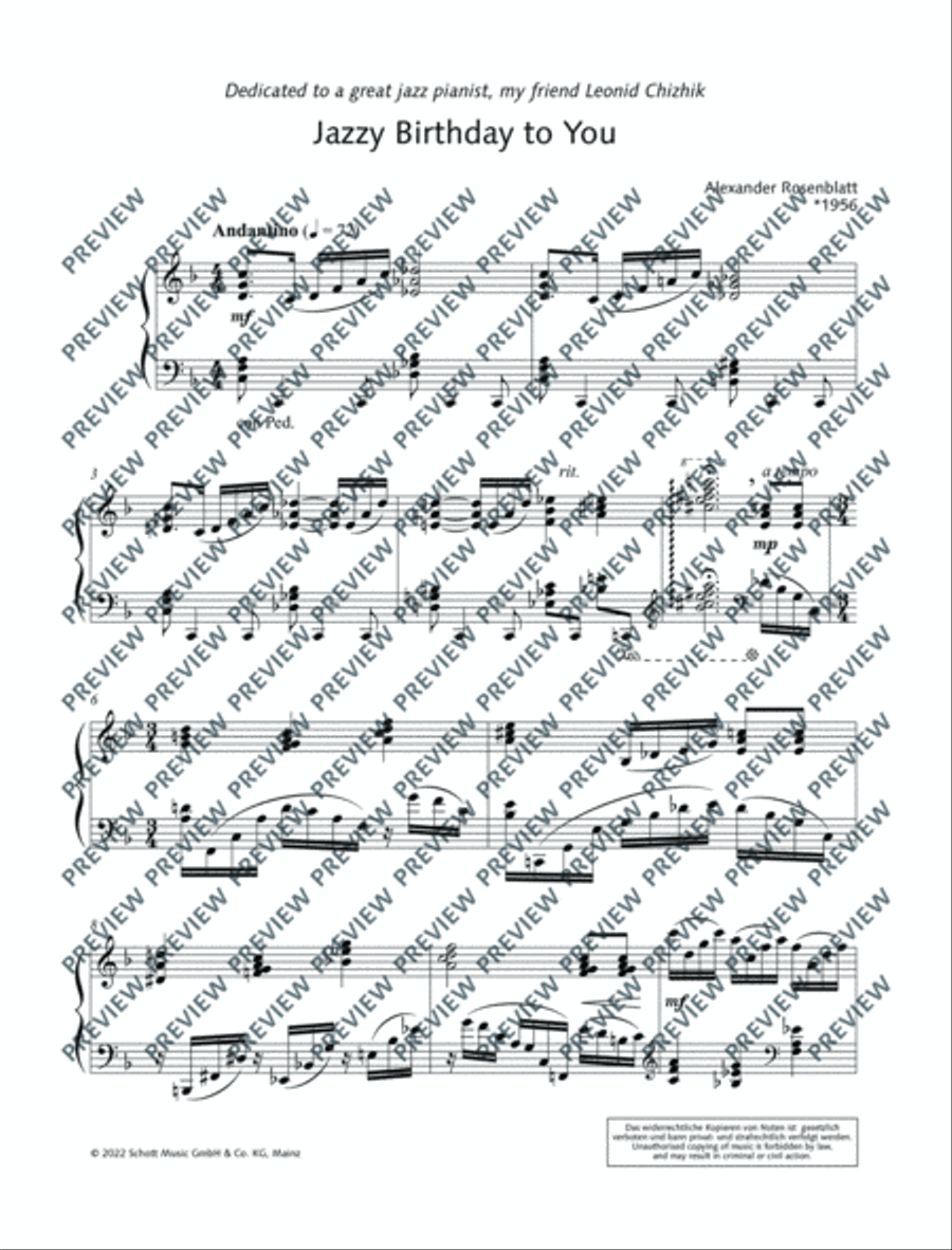 Jazzy Birthday to You Jazzy Birthday to You Piano Solo scores gallery preview page 4