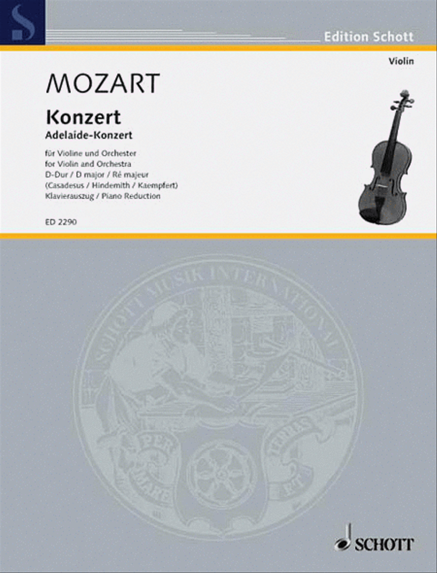 Concerto D Major KV Anh. 294A Violin Solo scores gallery preview page 1