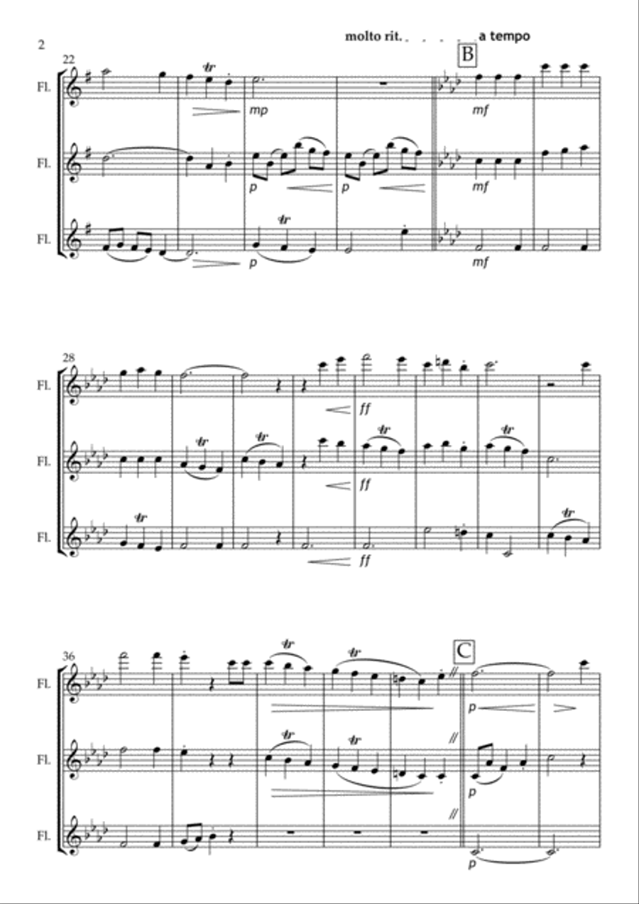 Scarborough Fair Woodwind Trio scores gallery preview page 2