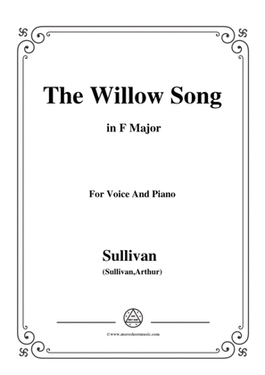 Book cover for Sullivan-The Willow Song in F Major, for Voice and Piano