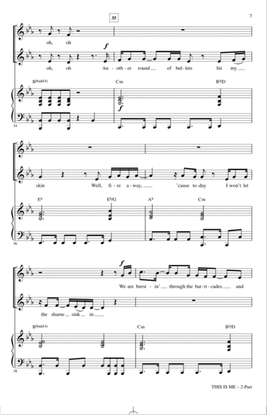 This Is Me (from The Greatest Showman) (arr. Mac Huff) 2-Part scores gallery preview page 6