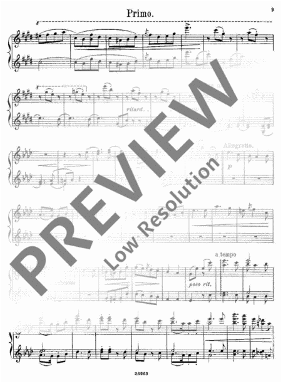 Couplet sans paroles Piano Duet scores gallery preview page 10