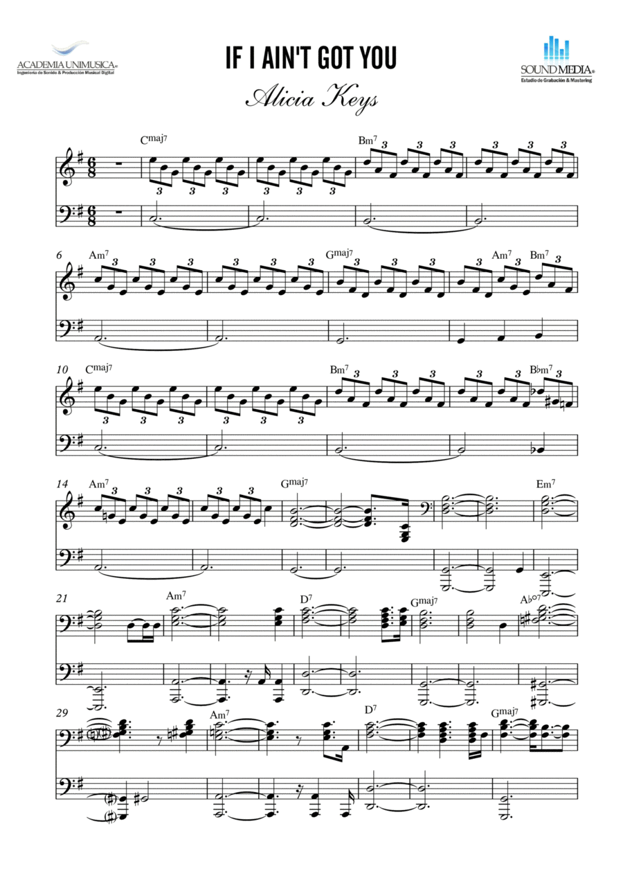 If I Ain't Got You Easy Piano scores gallery preview page 1