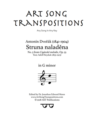 Book cover for DVORÁK: Struna naladěna, Op. 55 no. 5 (transposed to G minor)