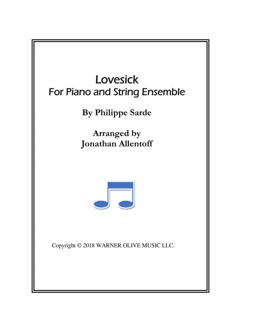 Lovesick Small Ensemble scores gallery preview page 1