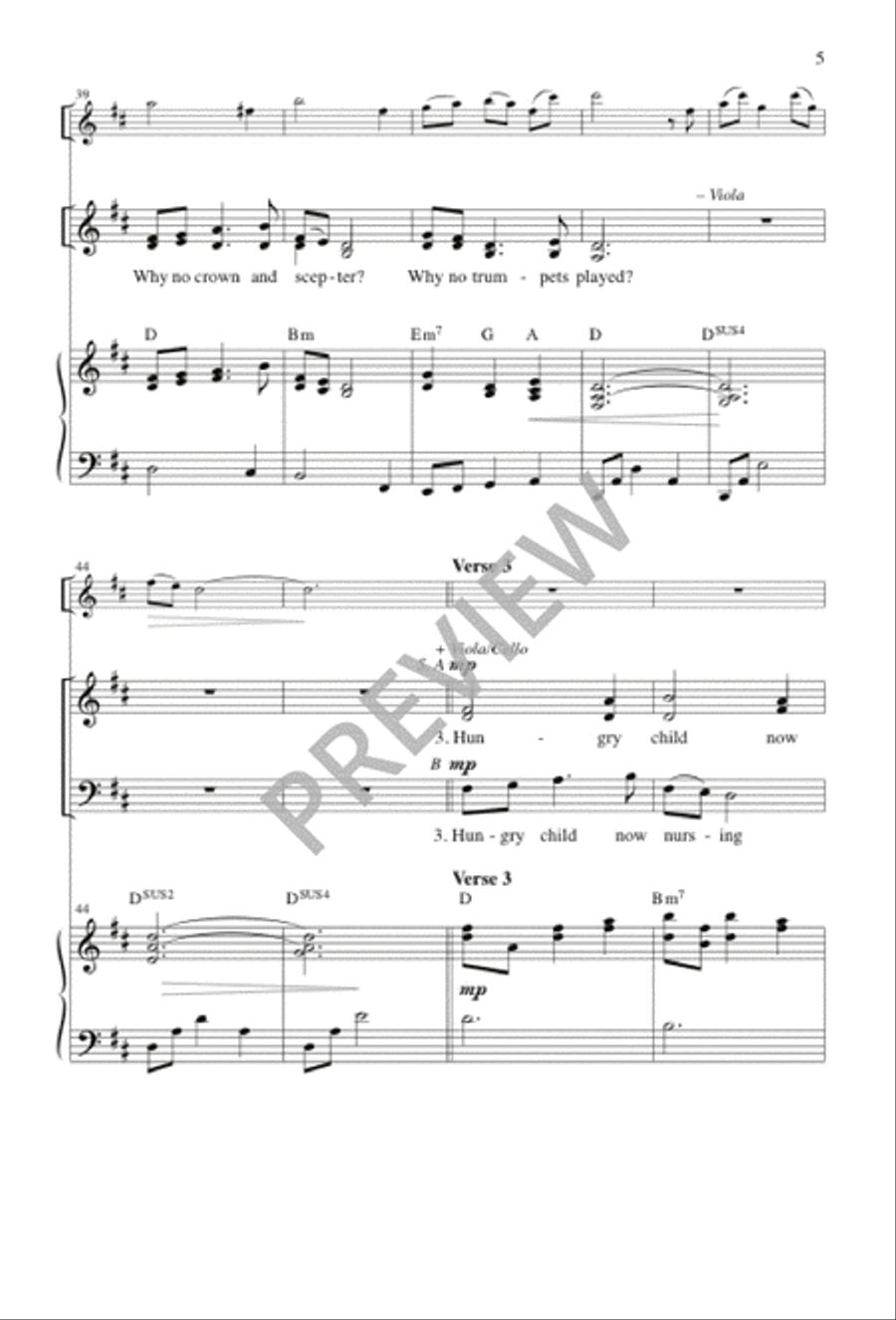 Newborn Child Now Sleeping 3-Part scores gallery preview page 6