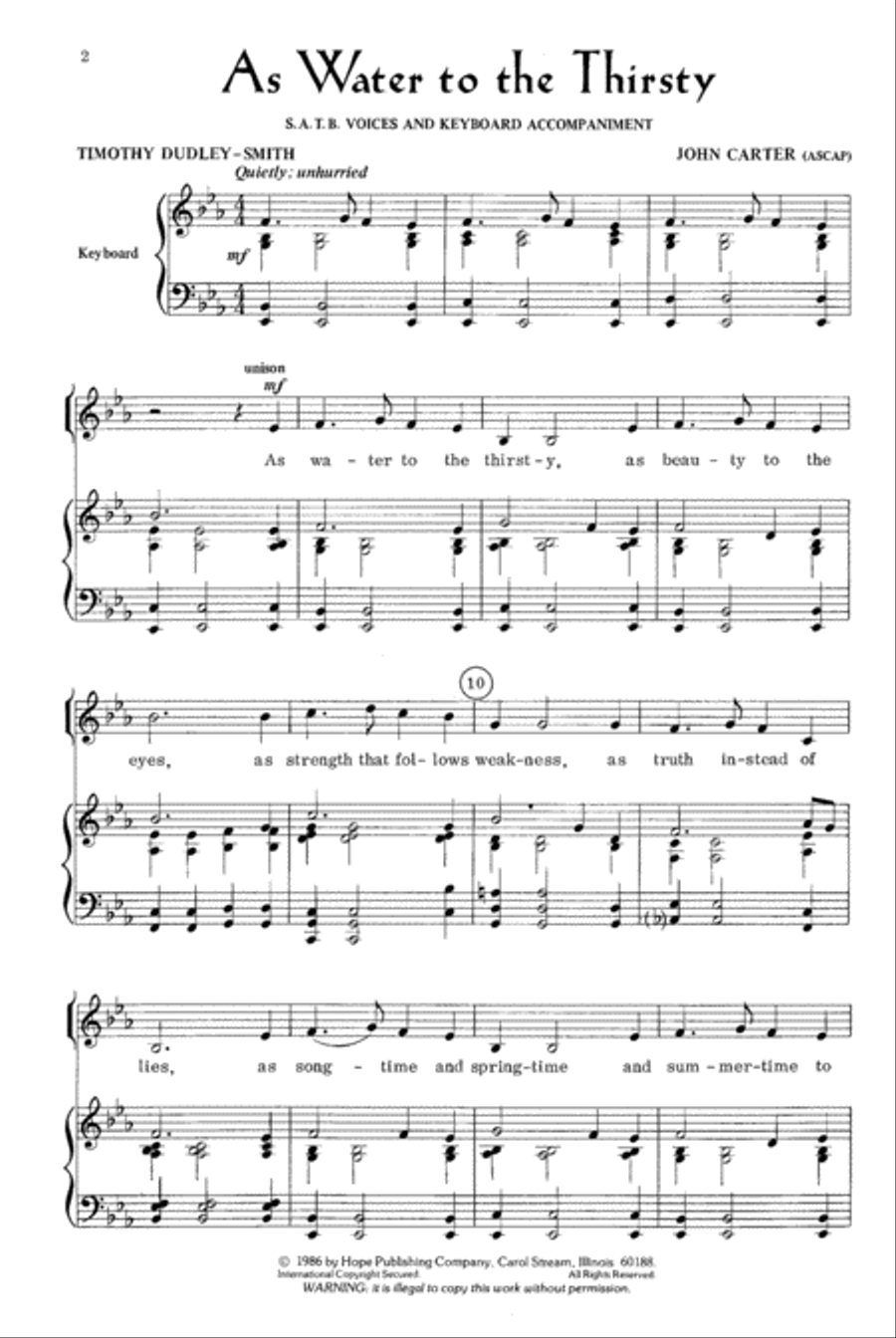 As Water to the Thirsty As Water to the Thirsty 4-Part scores gallery preview page 2