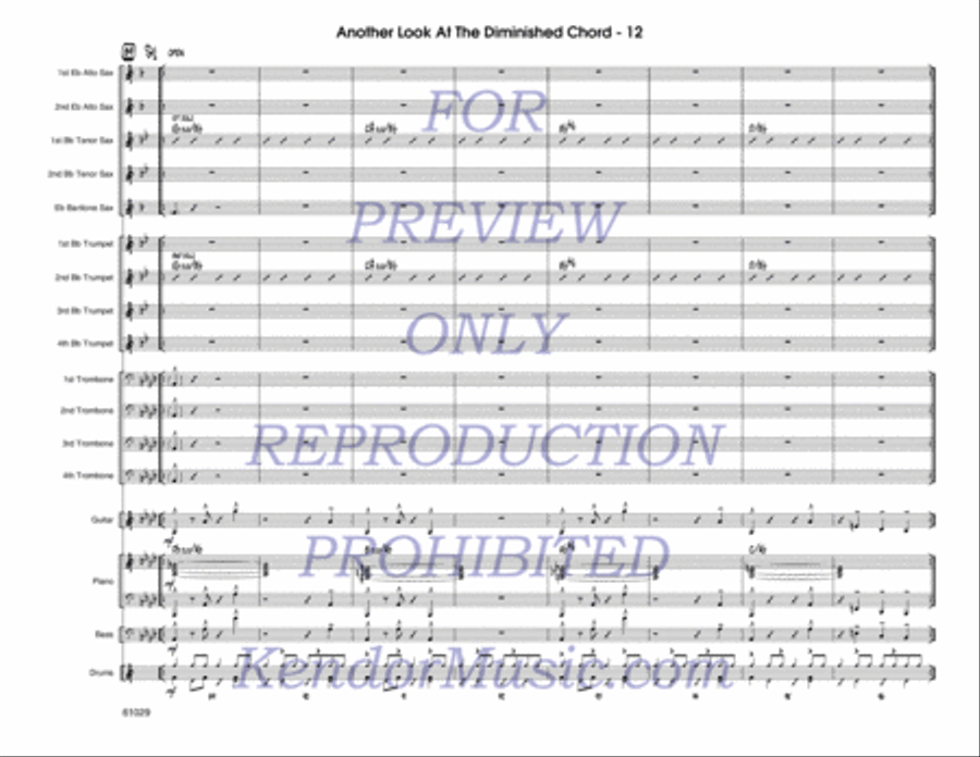 Another Look At The Diminished Chord Jazz Ensemble scores gallery preview page 13